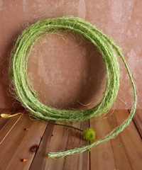 Lime Green Sisal Wire Rope