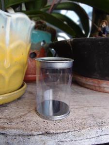 Clear Cylinder with Tin Lid - 2" x 3"