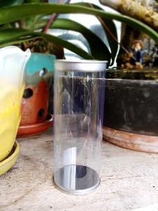 Clear Cylinder with Tin Lid - 2" x 5"