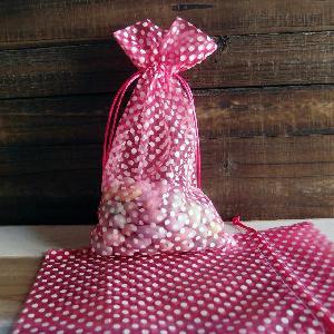 Polka-dot Print Bags - 12 pc/ pack. 1 pack minimum.