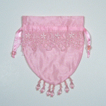 Lace Trimmed Beaded Bag