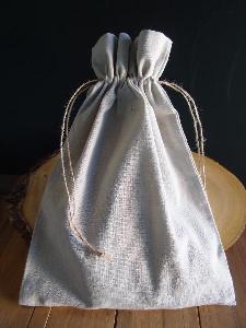 Linen Bag with Jute Cord - 10" x 14"