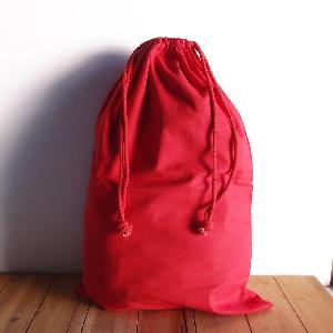 Red 16x24 Cotton Canvas Drawstring Bags   - 16" x 24"
