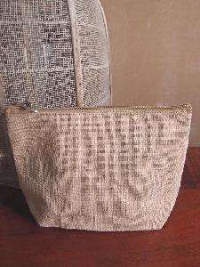 Jute Zipper Pouch 8x5 - 8" x 5.5"  x 2"  