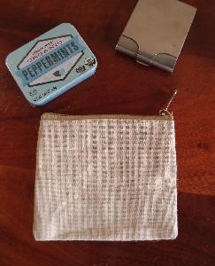 Jute Flat Zipper Pouch  Small - 5.5"W x 4.5"  