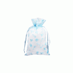 Flocked Baby Shower Favor Bags Blue - 12 pc/ pack. 1 pack minimum.