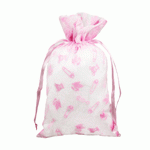 Flocked Baby Shower Favor Bags Pink - 12 pc/ pack. 1 pack minimum.