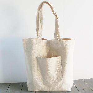 Natural Washed Canvas Tote Bag - 14" x 14" x 5"