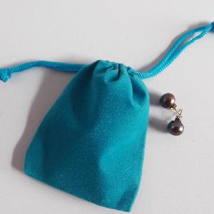 Turquoise Blue Velvet Bags 3x4 - 100pcs/pack. 1 pack minimum