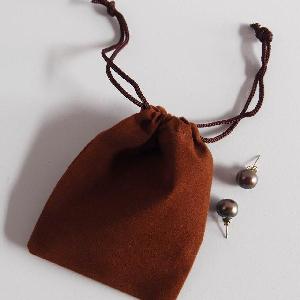Chocolate Brown Velvet Bags 3x4 - 100pcs/pack. 1 pack minimum.