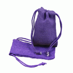 Purple Burlap Jute Bag - 3" x 5"