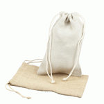 Bleach White Burlap Jute Bag - 6" x 10"