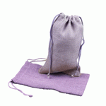 Lavender Burlap Jute Bag - 6" x 10"