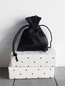 Black Cotton Bag 3x4   - 3" x 4" 