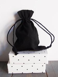Black Cotton Bag 4x6  - 4" x 6" 