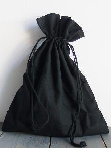 Black Cotton Bag 8x10 - 8" x 10" 