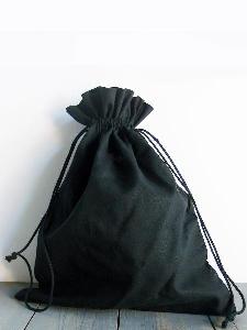 Black Cotton Bag 10x12 - 10" x 12" 