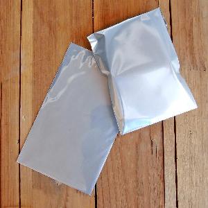 Silver Metallic 4x5 Adhesive Merchandise Bag - 4"W x 5 3/8"