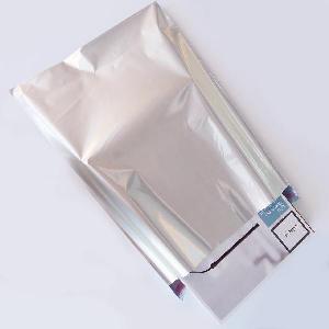 Silver Metallic 13 " x 19" Adhesive Merchandise Bag - 13 " x 19"