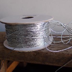 Silver Elastic Cord 1mm - 1mm x 50y