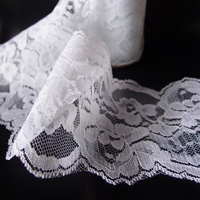 White Chantilly Lace Trim Runner - 4" x 10Y