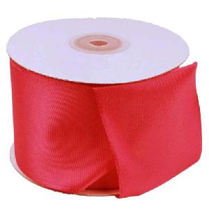 Red Taffeta Ribbon with Wired Edge