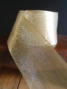 Gold Metallic Wired Ribbon